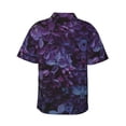 thumbnail image 3 of Uemuo Lilac Printed Regular Fit Short Sleeve Casual Hawaiian Shirt for Men,Aloha shirt,Tropical shirt,Floral print shirt,Vacation Beach shirt-XX-Large, 3 of 9
