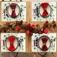 thumbnail image 6 of Lilixerw 4 PCS 4th of July Placemats,Red White Blue Heat Resistant Placemat Washable Cotton Summer Table Mats Independence Day Party Holiday Decor for Home Kitchen Dining Table Outdoor Indoor, 6 of 6