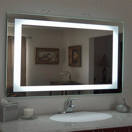 Coors Light Mirror - Ktaxon Anti-fog Wall Mounted Lighted Vanity Mirror LED Bathroom Mirror Anti Fog and IP67 Waterproof,Rectangle