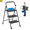 Black, variant on LIFERECORD 3 Step Ladder, Heavy Duty Step Stool with Safe Anti-Slip Pedals, Compact Steel Folding Ladder for Home, Kitchen&Garage 800lbs Capacity