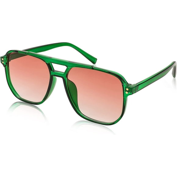 FEISEDY Retro Square Aviator Sunglasses Women Men 70s Vintage Trendy Plastic Frame Sun Glasses B2835