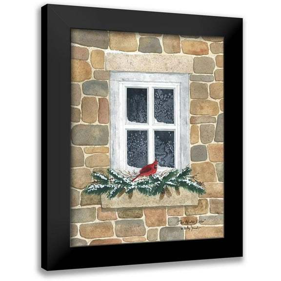 Jacobs, Billy 12x14 Black Modern Framed Museum Art Print Titled - Winter Visitor