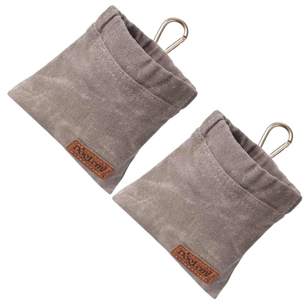 Decodeary 2pcs Cotton Portable Dog Treat Bag With Safe Ingredients And Special Coating Odorless Treat Bags