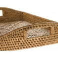 thumbnail image 4 of Kouboo La Jolla Rectangular Rattan Serving Tray with Handles, Decorative Serving Tray for Breakfast, Drinks, Snack, Honey Brown, 4 of 5