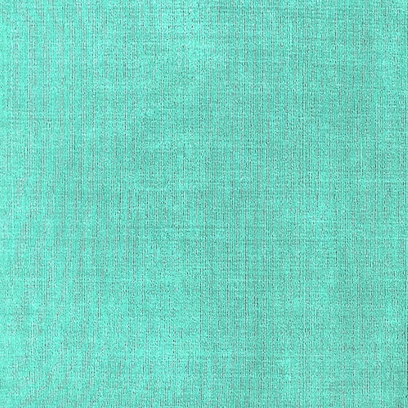 Ahgly Company Indoor Square Solid Turquoise Blue Modern Area Rugs, 3' Square