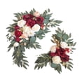 thumbnail image 2 of 2 guirnaldas de arco de boda con flores artificiales, adorno colgante para decoración del hogar, telón de fondo floral para decoración de puerta de Rojo, 2 of 8