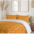 thumbnail image 6 of Ambesonne Orange Duvet Cover Set, Tropic Hibiscus and Monstera, 2-Calking, Vermilion Orange, 6 of 6