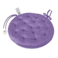 thumbnail image 1 of My Infinity Store 16" Plush Round Tufted Chair Pad/Cushions Tie-Backs (Purple,6 Piece), 1 of 3
