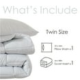 thumbnail image 5 of Twin Size 2-Piece All-Season Down Alternative Comforter Set Dark Gray | Comforter + Pillow Cases Bedding Set | Hotel Grade Bed in a Bag by KINMEROOM, 5 of 6