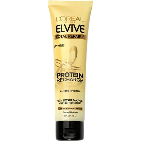 L'Oreal Paris Elvive Total Repair 5 Protein Recharge Leave-In Conditioner, 5.1 fl