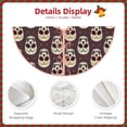 thumbnail image 3 of Rateoe funny Skull star Pattern Christmas Tree Skirt with Ties , Christmas Tree Decorations, Farmhouse Christmas Decor Xmas Holiday Decorations-30", 3 of 6