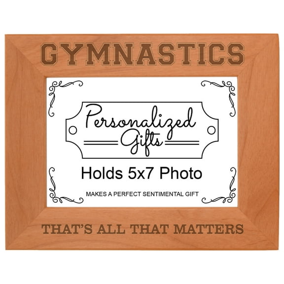 ThisWear Gymnastics Gifts That's All That Matters Wood Laser 5x7 Landscape Picture Frame