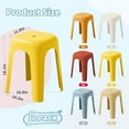 thumbnail image 3 of 12PCS Stackable Stools, Pipleo 18.1 Inch Plastic Nesting Stools for Classroom - Colorful Backless School Chairs, Portable Flexible Seating for Students, Home & Office, 3 of 7