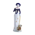 thumbnail image 4 of kowaku Ceramic Lady with Dog Statue Girl Figurine Collection Table Centerpiece Ornament Sculpture for Bedroom Entrance Cabinet Shelf Style A, 4 of 9