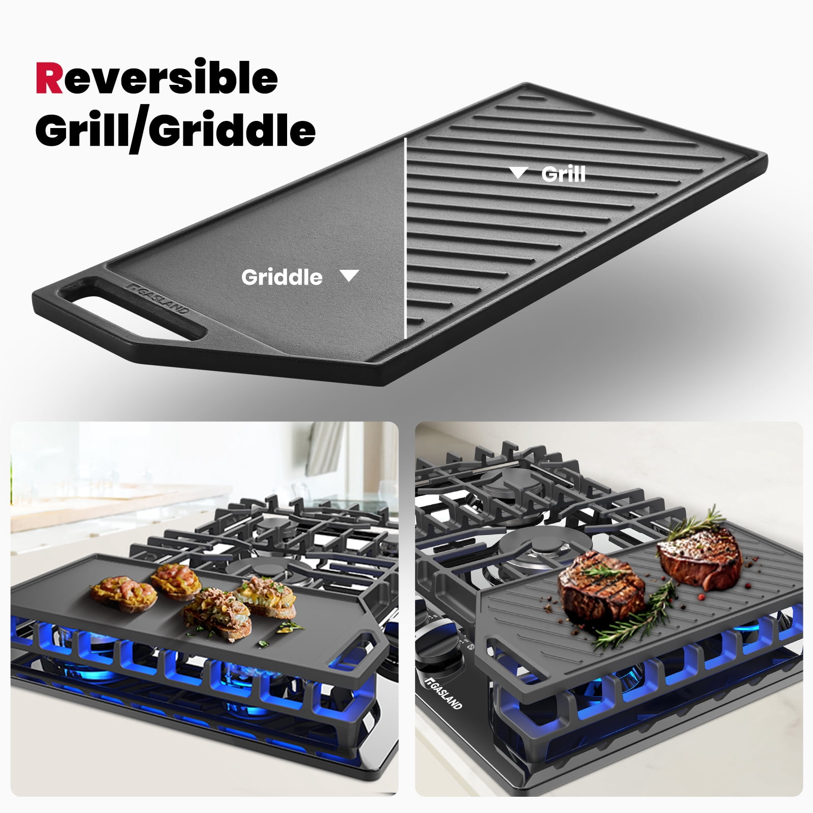 Gasland Chef 30 in. NG/LPG Convertible Gas Cooktop in Porcelain Enamel with 5 Burners