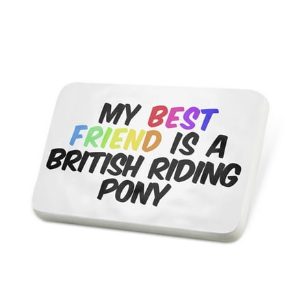 Porcelein Pin My best Friend a British Riding Pony Riding Pony, Horse Lapel Badge –