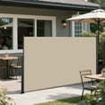 thumbnail image 3 of LiviNest Retractable Privacy Screen Awning: 3-Second Privacy for Patio & Balcony - 118" x 63" All-Weather 600D Shield - Beige Manual Side Awning for Garden & Courtyard, 3 of 6
