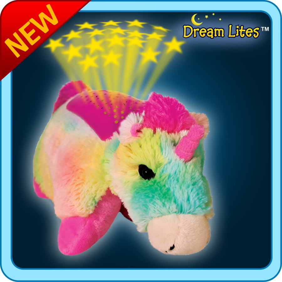 New NIB Glow Pet Rainbow Unicorn Pillow nightlight super soft 