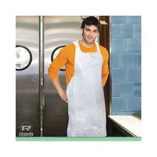  Plastic Disposable Aprons 100 pack - 28 X 46 inches - Large  White Disposable Aprons for Commercial or Household Use - Poly Aprons Throw  Away for Hair Salon - Spa 