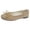 Khaki, variant on Womens Fashion Casual Solid Color Flat Round Toe Flats for Dressy Office Work Bowtie Slip On Suede Flats Comfortable Shoes for Women