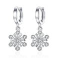 thumbnail image 1 of Boucles d'Oreilles 2pcs Argent Placage Femme Bijoux de Haute Qualité Rétro Creux Flocon de Neige simple long (HTOOQ)), 1 of 3
