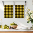 thumbnail image 3 of Black Yellow Plaid Kitchen Towels Set of 2, Retro Country Buffalo Check Gingham Absorbent Dish Towels for Kitchen, Microfiber Hand Towel, Quick Drying Tea Towel for Cleaning Decorative Dishcloths, 3 of 7