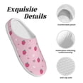 thumbnail image 5 of Lsque Strawberries Pattern Womens Comfort Cotton on Scuff With Memory Foam and Anti-skid Sole Slipper-46/47, 5 of 7