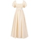 thumbnail image 1 of Vestido de la Edad Media de 5 colores, dulce, con mangas voladoras, con cordones, cintura suelta, vestido amplio con vuelo y hombros descubiertos, 1 of 6