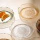 thumbnail image 1 of Bandeja de fruta de gran capacidad – bandeja de plástico para servir snacks multicolor 6,18"x6,18" para mesa de centro del salón, fiesta en casa, fácil de limpiar, blanco dorado verde, 1 of 6