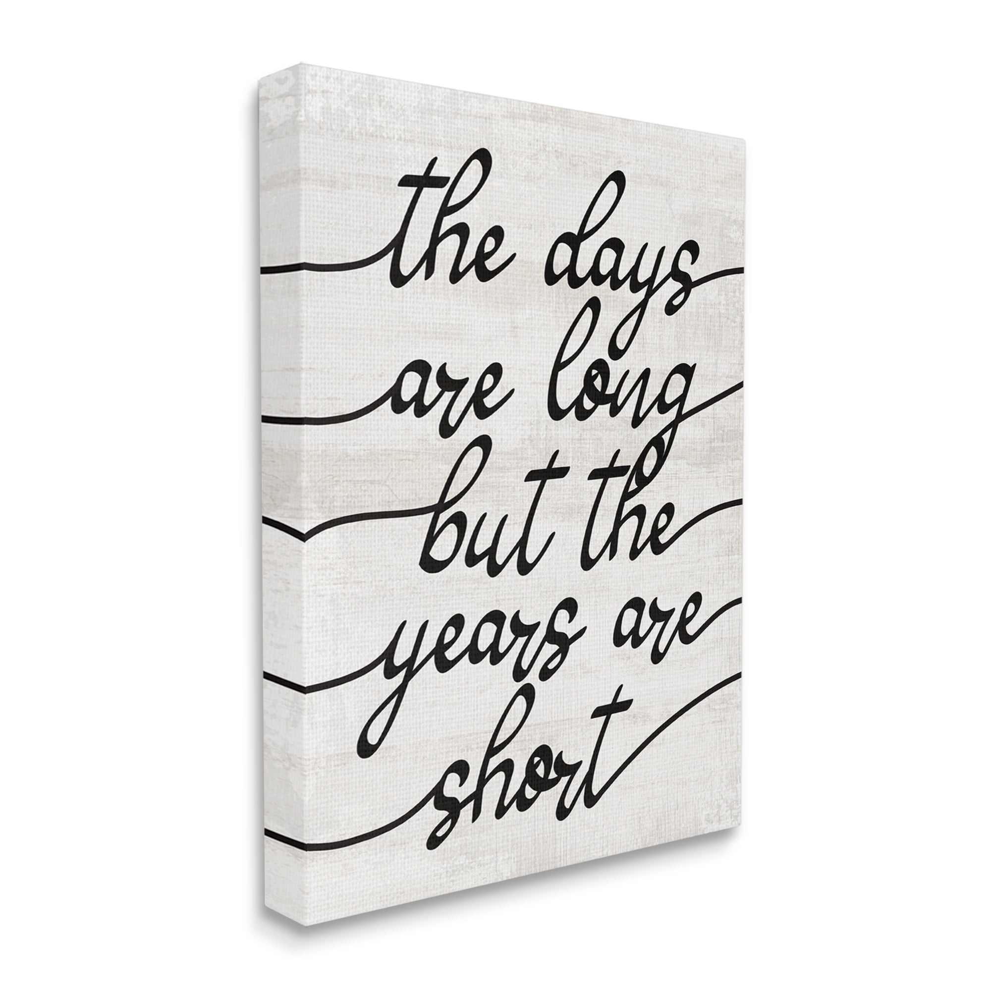 Stupell Industries Years Are Short Phrase Inspirational Painting Gallery Wrapped Canvas Print Wall Art, 36 x 48
