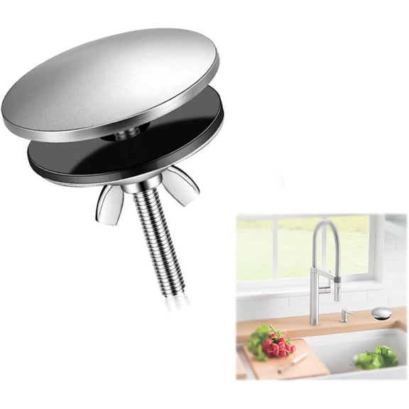 2 Inch Kitchen Sink Hole Cover,Faucet Hole Cover Stainless Steel Hole Plug Counter Top Hole Plug Kitchen Sink Tap Hole Sink Plug Stopper Kitchen