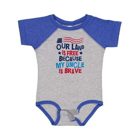 

Inktastic Military Uncle Proud Nephew Freedom Gift Baby Boy or Baby Girl Bodysuit