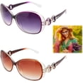 thumbnail image 7 of 2 Pairs Womens Polarised Sunglasses Valentines Gifts Oversized Retro Cat Eye Shades UV400 Protection Trendy Foldable Driving Glasses Lightweight Ladies Sun Glasses Big Frame Outdoor Travel Shopping, 7 of 7