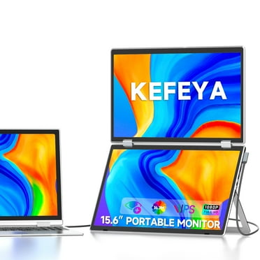 KEFEYA M2 15.6" 1920x1080P IPS Portable Computer Monitor, Kit, Silver, 1 Pack