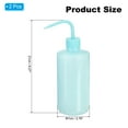 thumbnail image 2 of Uxcell 2Pcs 16oz Lab Squeeze Bottle 500ml Plastic Safety Wash Bottles (Blue), 2 of 6
