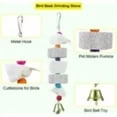 thumbnail image 3 of Bird Beak Trim Cuttlebone Calcium Stone Lava Block Chew Toy Grinding Teeth Natural Minerals with Bell for Parakeet Conure Lovebird Cockatiel Finch Canary Hamster Chinchilla Rabbit 2 Pack, 3 of 4