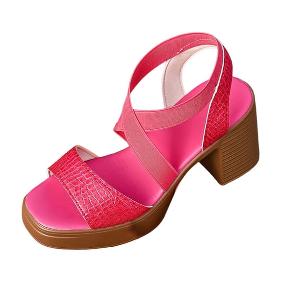 ShiShine Platform Chunky Heels for Women Ankle Strap Heels Strappy Sandals with Open Toe Wedding Prom Bridal Women Dress Shoes
