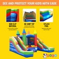 thumbnail image 4 of Pogo Crossover Double Water Slide Bounce House Combo, Rainbow, 4 of 8