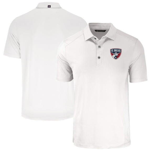 Men's Cutter & Buck White FC Dallas Forge Eco Stretch Recycled Polo