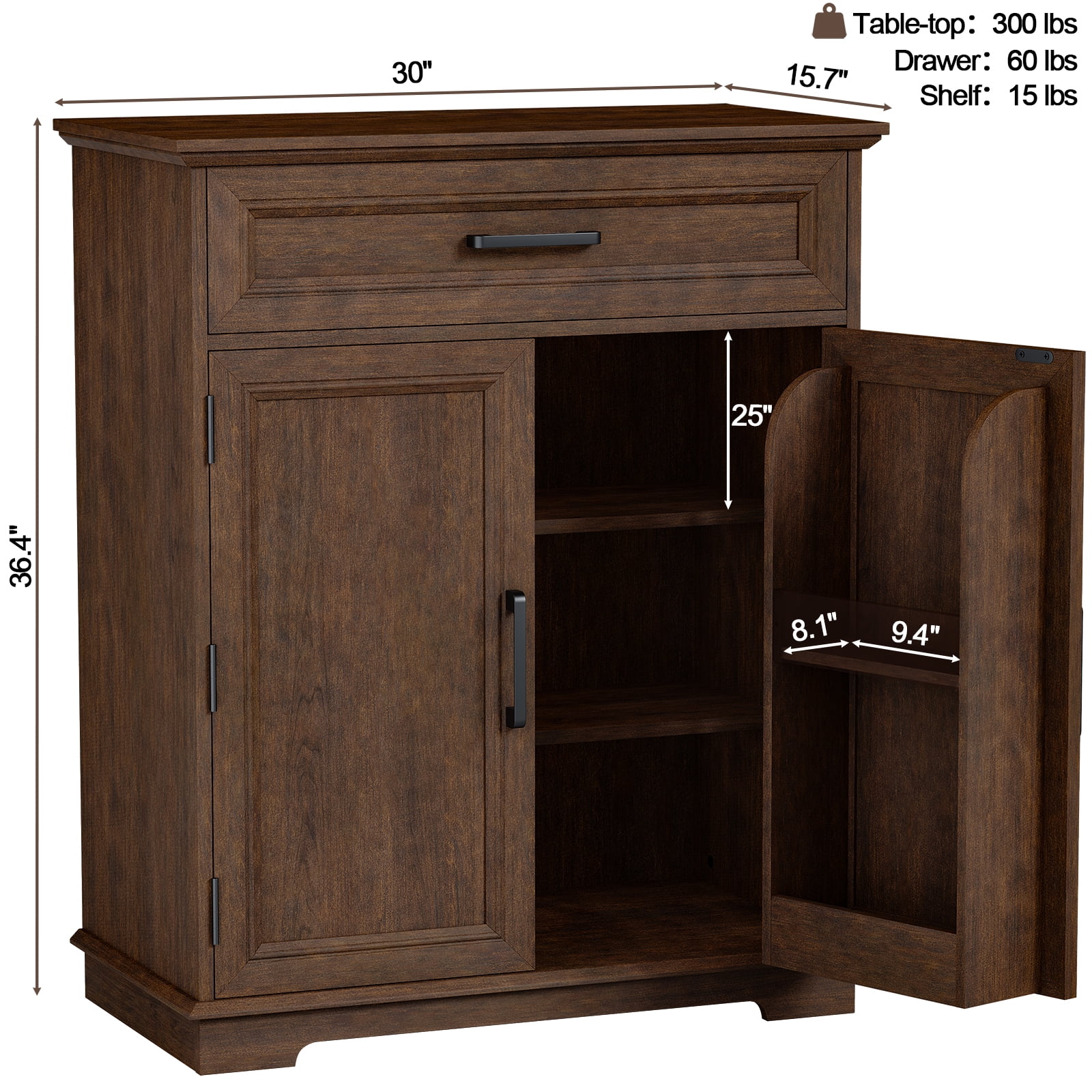 FAGAGA Modern Coffee Bar Cabinet with Storage, 36 FAGAGA Modern Coffee Bar Cabinet with Storage, 36