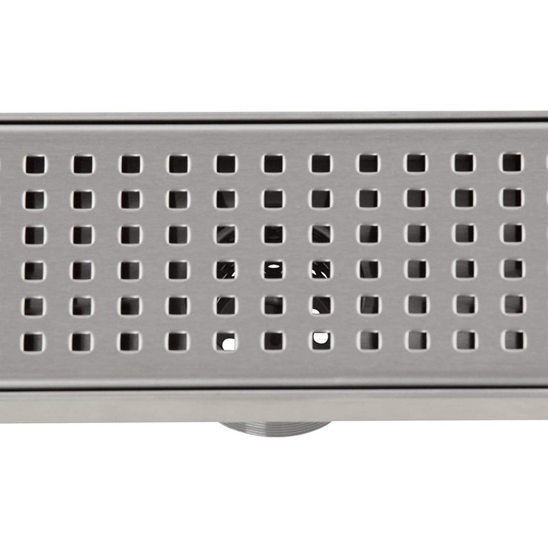 Designline 36 in. Stainless Steel Linear Shower Drain with Tile-In Pattern  Drain Cover