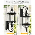 thumbnail image 5 of VIANIS 22" Large Dusk to Dawn Outdoor Lighting, Oil Rubbed Bronze Outdoor Wall Lights, Porch Lights Outdoor with Tempered Beveled Glass, Waterproof Exterior Lighting Fixtures, Classic Type, 5 of 12