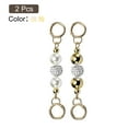 thumbnail image 3 of Uxcell 2Pack 14.5cm/5.7" Pearl Purse Chain Strap Extender for Women Handbag, Gold/White, 3 of 6