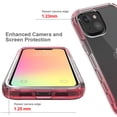 thumbnail image 3 of Mantto iPhone 13 Mini Case, 360 Full Body Cover Clear Bumper Protection Case - Shock Proof edges Slim Hybrid Back Silicone Rubber TPU Bumper Gradient Phone Case for iPhone 13 Mini - Red, 3 of 6
