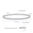 thumbnail image 2 of AFFY Tennis Bracelet For Women | Round Moissanite Diamond Bezel Set Stackable Wedding Bracelet for Brides | 14K White Gold Over Sterling Silver Jewelry Gifts For Her (2.00 Cttw)-8IN, 2 of 7