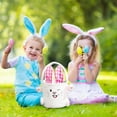 thumbnail image 4 of Easter Bunny Bucket Bags for Girls with Rabbit Ears: for Easter Egg Hunts, Spacious, Durable, and Ideal Gift, 4 of 5