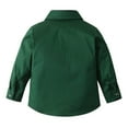 thumbnail image 5 of Boys' Button Down Shirts Boys Formal Shirt Boys Green Long Sleeve Shirt Uniform Shirt Boys Girls Fashion, 5 of 5
