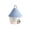 Blue, variant on Qonioi House Shaped Storage Basket With Lid, Decorative Desktop Organizer for Cosmetics Trinkets, Portable Vanity Caddy for Bedroom Table Tidying, Gray