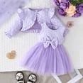 thumbnail image 2 of tarylea Newborn Infant Girls Skirts Sets Ruffle Long Sleeve Crop Cardigans Sleeveless Bowknot Midi Dresses Cute Summer Outfits, 2 of 9