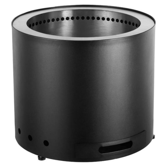 15 Inch Smokeless Fire Pit, Double-Wall Stainless Steel Wood Burning Stove with Ash Drawer, Portable Bonfire Pit for Outdoor, Camping, Patio, Backyard